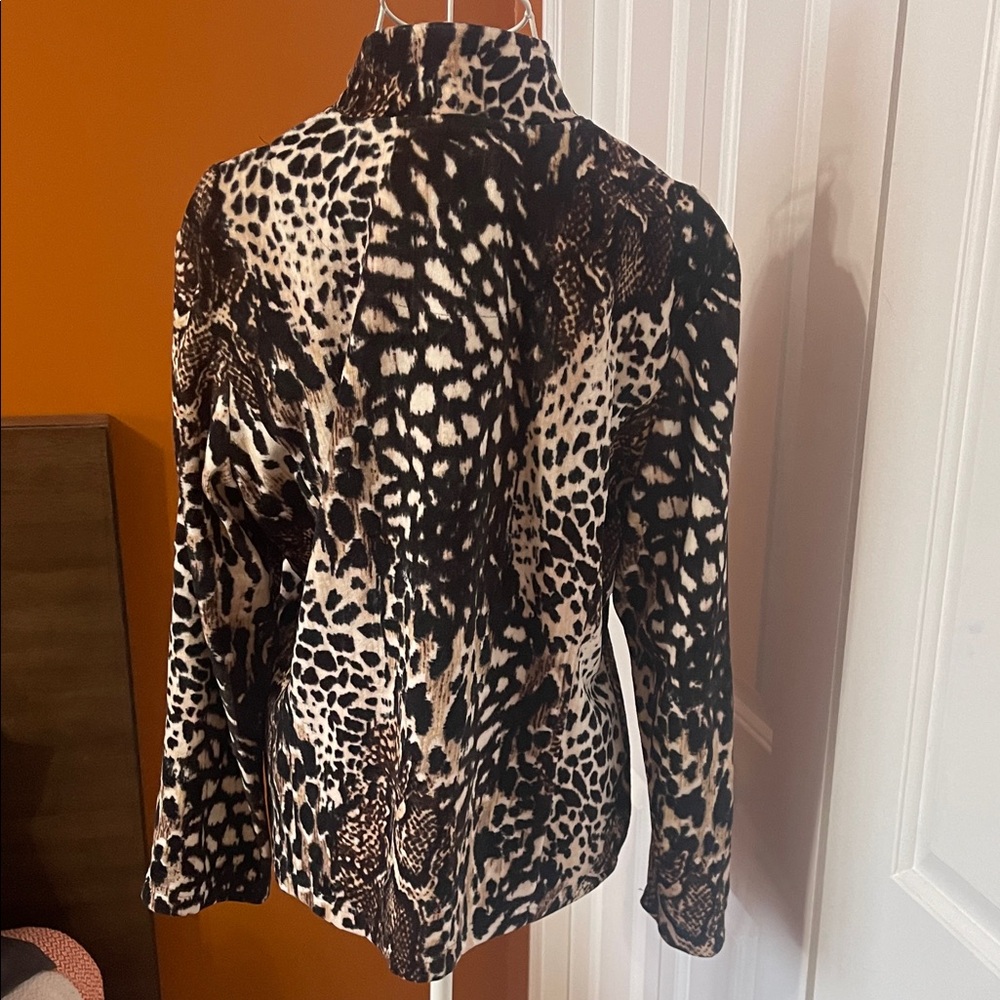 Vintage Alfred Dunner Velour Zip Jacket – Size 12 Petite - Picture 8 of 11